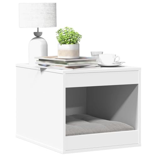 HOMEELIKE Katzenklo Wei? 47x59x42 cm Holzwerkstoff von HOMEELIKE