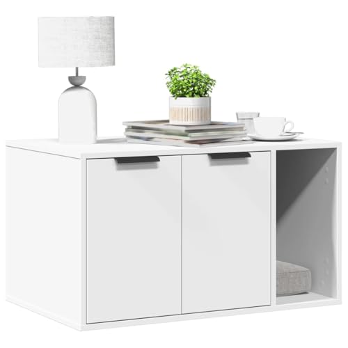 HOMEELIKE Katzenklo Wei? 80x50x45 cm Holzwerkstoff HOMEELIKE Katzenklo Wei? 80x50x45 cm Holzwerkstoff von HOMEELIKE