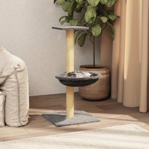 HOMEELIKE Kratzbaum mit Sisal-Kratzs?ULE Hellgrau 74 cm HOMEELIKE Kratzbaum mit Sisal-Kratzs?ULE Hellgrau 74 cm von HOMEELIKE