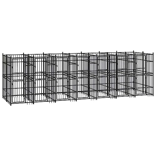 HOMEELIKE Outdoor-Hundezwinger Stahl 12,9 m2 von HOMEELIKE