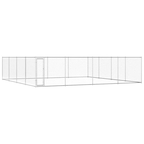 HOMEELIKE Outdoor-Hundezwinger Verzinkter Stahl 760x760x185 cm von HOMEELIKE