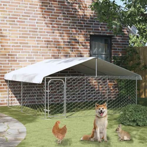 HOMEELIKE Outdoor-Hundezwinger mit Dach 300x300x150 cm HOMEELIKE Outdoor-Hundezwinger mit Dach 300x300x150 cm von HOMEELIKE