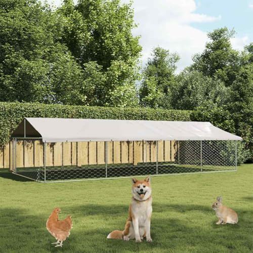 HOMEELIKE Outdoor-Hundezwinger mit Dach 600x300x150 cm HOMEELIKE Outdoor-Hundezwinger mit Dach 600x300x150 cm von HOMEELIKE