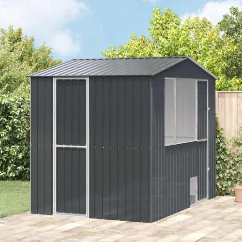 HOMEELIKE Vogelvoliere - Anthrazit, 310x215x247 cm, aus Stahl HOMEELIKE Vogelvoliere - Anthrazit, 310x215x247 cm, aus Stahl von HOMEELIKE