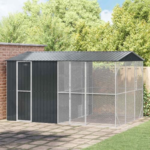 HOMEELIKE Vogelvoliere mit Erweiterung - Anthrazit, 310 x 442 x 247 cm, aus Stahl HOMEELIKE Vogelvoliere mit Erweiterung - Anthrazit, 310 x 442 x 247 cm, aus Stahl von HOMEELIKE