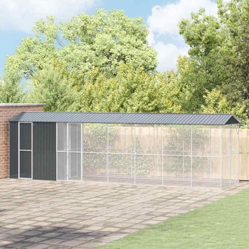 HOMEELIKE Vogelvoliere mit Erweiterung in Anthrazit, 210 x 838 x 247 cm aus Stahl HOMEELIKE Vogelvoliere mit Erweiterung in Anthrazit, 210 x 838 x 247 cm aus Stahl von HOMEELIKE