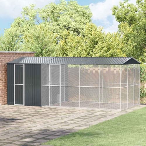 HOMEELIKE Vogelvoliere mit Erweiterung in Anthrazit, 310 x 640 x 247 cm, aus Stahl HOMEELIKE Vogelvoliere mit Erweiterung in Anthrazit, 310 x 640 x 247 cm, aus Stahl von HOMEELIKE
