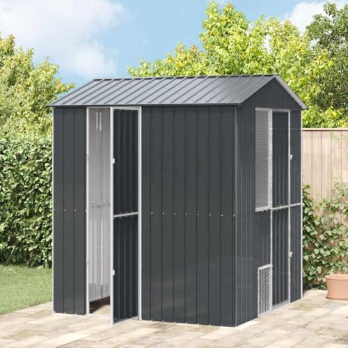 HOMEELIKE Voliere Anthrazit 210x215x247 cm Stahl HOMEELIKE Voliere Anthrazit 210x215x247 cm Stahl von HOMEELIKE