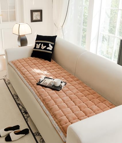 HOMEREFROM Haustier-Couchbezug für Sofa, Hundesofa Abdeckung Schutz, Couchbezug für Hunde waschbar, rutschfest, Hundebett Sofabezug (27,55 * 59,05, Braun) von HOMEREFROM