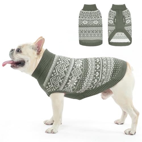 HOMIMP Hundepullover Argyle, warmer Pullover, Winterkleidung, weicher Mantel, hässlicher Hundepullover für kleine, mittelgroße und große Hunde, Haustierkleidung, Jungen, Mädchen, Grau, Größe S HOMIMP Hundepullover Argyle, warmer Pullover, Winterkleidung, weicher Mantel, hässlicher Hundepullover für kleine, mittelgroße und große Hunde, Haustierkleidung, Jungen, Mädchen, Grau, Größe S von HOMIMP
