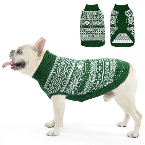 HOMIMP Hundepullover Argyle, warmer Pullover, Winterkleidung, weicher Mantel, hässlicher Hundepullover für kleine, mittelgroße und große Hunde, Haustierkleidung, Jungen, Mädchen, Grün, Größe S HOMIMP Hundepullover Argyle, warmer Pullover, Winterkleidung, weicher Mantel, hässlicher Hundepullover für kleine, mittelgroße und große Hunde, Haustierkleidung, Jungen, Mädchen, Grün, Größe S von HOMIMP