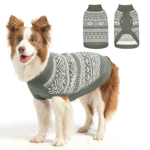 HOMIMP Hundepullover Argyle, warmer Pullover, Winterkleidung, weicher Mantel, hässlicher Hundepullover für kleine, mittelgroße und große Hunde, Haustierkleidung, Jungen und Mädchen, Grau, Größe ML HOMIMP Hundepullover Argyle, warmer Pullover, Winterkleidung, weicher Mantel, hässlicher Hundepullover für kleine, mittelgroße und große Hunde, Haustierkleidung, Jungen und Mädchen, Grau, Größe ML von HOMIMP