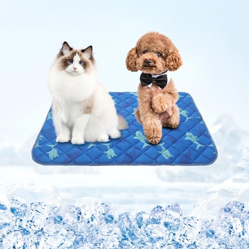 Homimp Cool Pet Pad, Sommer-Kühlmatte und Isomatte, Blau, Größe M, 49,5 x 79,5 cm Homimp Cool Pet Pad, Sommer-Kühlmatte und Isomatte, Blau, Größe M, 49,5 x 79,5 cm von HOMIMP
