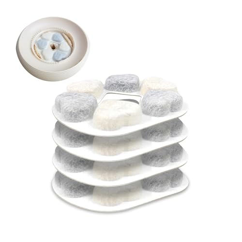 HOMJOY 4X Ersatzfilter für Katzenbrunnen – Kompatibel mit Allen PrettyPaw Modellen – Herzförmiges Design – 4-stufiges Filtersystem mit hochdichter Aktivkohle,katzenbrunnen Filter, HOMJOY 4X Ersatzfilter für Katzenbrunnen – Kompatibel mit Allen PrettyPaw Modellen – Herzförmiges Design – 4-stufiges Filtersystem mit hochdichter Aktivkohle,katzenbrunnen Filter, von HOMJOY
