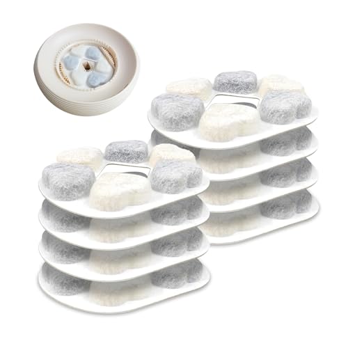 HOMJOY 8X Ersatzfilter für Katzenbrunnen – Kompatibel mit Allen PrettyPaw Modellen – Herzförmiges Design – 4-stufiges Filtersystem mit hochdichter Aktivkohle,katzenbrunnen Filter HOMJOY 8X Ersatzfilter für Katzenbrunnen – Kompatibel mit Allen PrettyPaw Modellen – Herzförmiges Design – 4-stufiges Filtersystem mit hochdichter Aktivkohle,katzenbrunnen Filter von HOMJOY