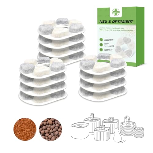 HOMNATURE Kompatibler Filter für PrettyPaw Trinkbrunnen - Zusätzlich mit Maifan & Tonkugeln | 4-Schicht-Filtration | 6-Herz-Design | 12er-Pack = 6-Monats-Vorrat HOMNATURE Kompatibler Filter für PrettyPaw Trinkbrunnen - Zusätzlich mit Maifan & Tonkugeln | 4-Schicht-Filtration | 6-Herz-Design | 12er-Pack = 6-Monats-Vorrat von HOMNATURE