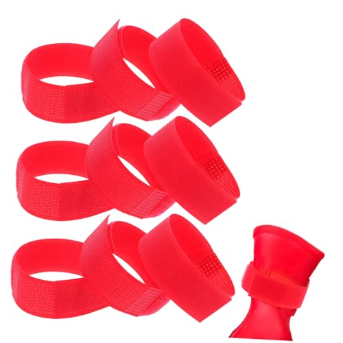10 Stück Hundepfotenabdeckungen Verstellbare Rutsch Sockenriemen wasserdichte Pfotenschutzbänder für Haustiere rutschfeste Bootie Halter für Regenwetter von HOMOBABE