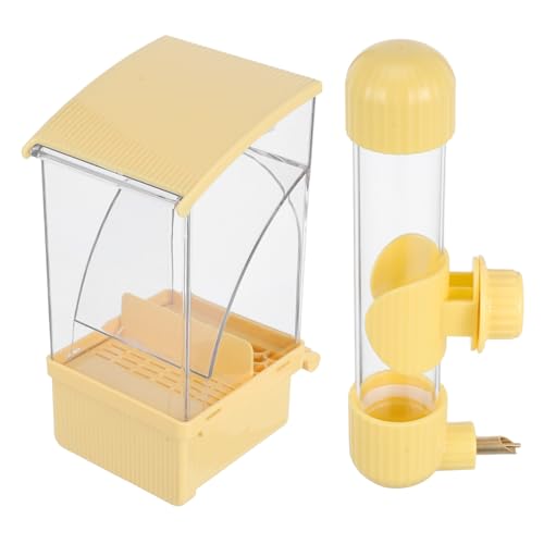 HOMOBABE 1 Satz Automatischer Vogelfutterspender Set Futter und Wassernapf für Sittiche und Kleine Vögel Platzsparendes Zubehör für Sauberes Futtermanagement von HOMOBABE