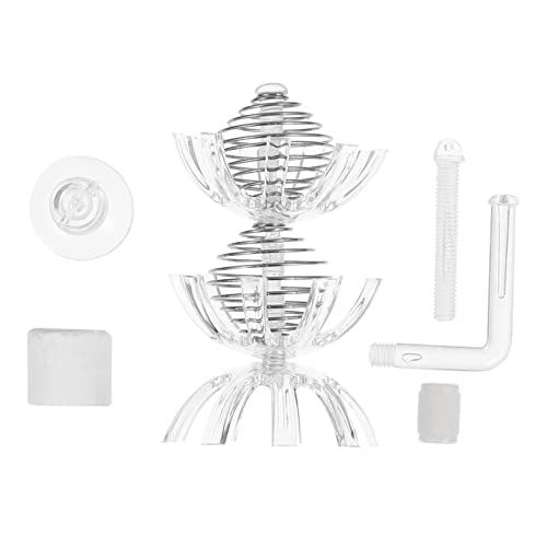 HOMOBABE 1 Satz Futterautomat Für Garnelen Groß Aquarium Futterspender Fischfutterautomat Saugnapf Futterautomat Für Fische Klein Schleichtiere Heimtierbedarf Edelstahl 304 Transparent von HOMOBABE