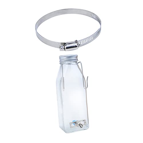 HOMOBABE 1 Satz Hängende Trinkflasche für Kleine Haustiere Auslaufsicherer Wasserspender für Hamster Kaninchen und Andere Kleintiere Glasflasche mit Halterung Leiser und Praktischer von HOMOBABE