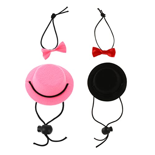 HOMOBABE 1 Satz Haustier-Hut-Set Dekorationen für Haustierhüte formelles Hundehalsband Haustierhut Set Tierparty Dekorationen Hamster zubehör stilvolle Haustierhüte Krawatten für Haustiere von HOMOBABE