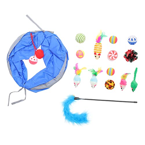 HOMOBABE 1 Satz Haustier Katzenspielzeug Katzenminze Interaktives Katzenspielzeug für Katzen katzentunnel Interactive cat Toy zum Selberspielen Katze spielt Ball Polyester von HOMOBABE