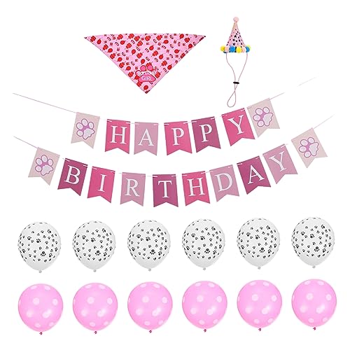 HOMOBABE 1 Satz Haustier geburtstagsdekoration Haustier Hund Geburtstagszubehör Rosa erste thematisiert für Hunde Hündchen dekoratives Banner der welpenparty Hund Geburtstagsschmuck Stoff HOMOBABE 1 Satz Haustier geburtstagsdekoration Haustier Hund Geburtstagszubehör Rosa erste thematisiert für Hunde Hündchen dekoratives Banner der welpenparty Hund Geburtstagsschmuck Stoff von HOMOBABE