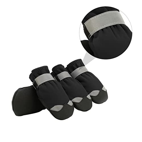 HOMOBABE 1 Satz Haustier wasserdichte Schuhe Griffe Hundestiefel Für Den Winter Regenmantel Anti-socken Für Welpen Welpenschuhe Für Kleine Hunde Haustiere Hunderegenjacke Pfoten Nylon Black von HOMOBABE
