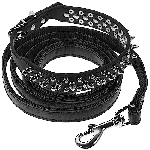 HOMOBABE 1 Satz Haustierhalsband Welpenhalsbänder für kleine Welpen Wurf kleines hundehalsband züchten Kauer hundekragen hundehalstuch Hunde-Punk-Halskette Hundehalsbänder für Mädchen Black von HOMOBABE