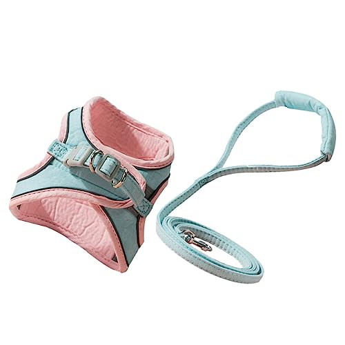 HOMOBABE Haustier Katze Zuggurt Verstellbare Weste Leine Bequemes Wildleder Stoff Zugseil Kätzchen Und Leine Set HOMOBABE Haustier Katze Zuggurt Verstellbare Weste Leine Bequemes Wildleder Stoff Zugseil Kätzchen Und Leine Set von HOMOBABE