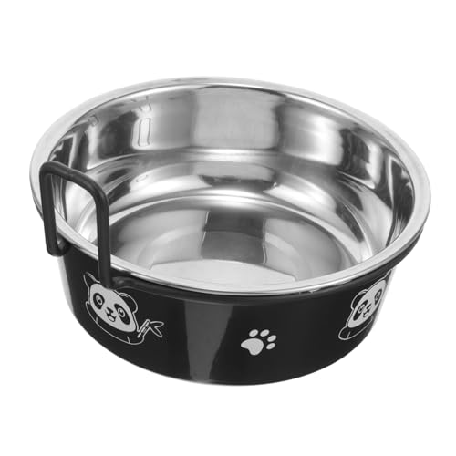 HOMOBABE 1 Satz Haustiernapf Fütterung Mittel klein Katzennäpfe Hundenapf edelstahlschüsseln edelstahlnapf Dog Bowl Futternäpfe für Katzen Katzennapf aus Edelstahl Rostfreier Stahl Black von HOMOBABE
