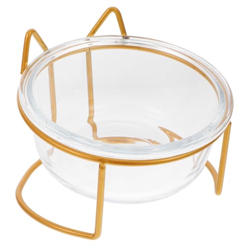 HOMOBABE 1 Satz Hoher Katzennapf Aus Glas Erhöht Einzel Erzogen Drinnen Lagerung Pflege Schüssel Katzenfutter Schräger Tierfutternapf Glasnapf Für Haustiere Hundenapf Katze Hund Futternapf von HOMOBABE