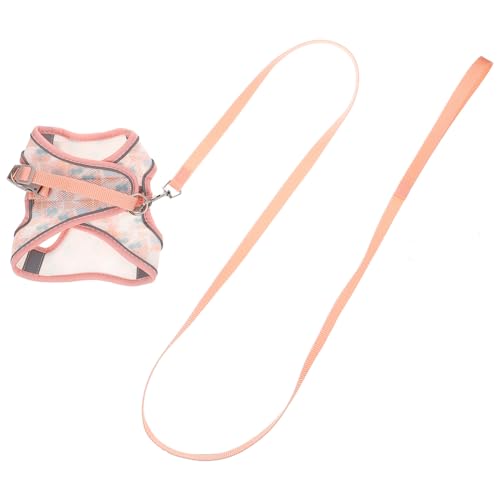HOMOBABE 1 Satz Hundegeschirr Coole Weste Für Hunde Doppelte Hundeleine Träger Kühlweste Für Haustiere Hundespielzeug Einziehbar Welpengeschirr Für Die Welpenerziehung Kette Polyester Rosa von HOMOBABE
