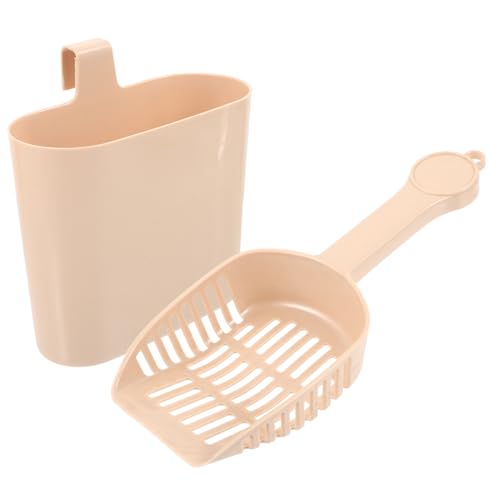 HOMOBABE 1 Satz Katzenstreu-Schaufel-Set Wurf Klein E Für Katzen Uv Poop Scooper Katzenstreu Standard Katzenstreu Scoop Zubehör Rostfrei Müllschaufel Coffee Plastik von HOMOBABE
