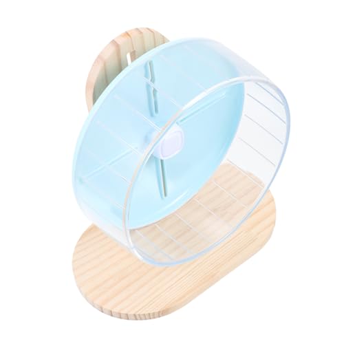 HOMOBABE 1 Satz Laufrad für Hamster hamsterspielzeug Hamster nager zubehör Hamstersport Chinchilla schweigt Hamsterbälle Käfig klares Rattenrad Klares Hamsterrad hölzern Sky-Blue von HOMOBABE