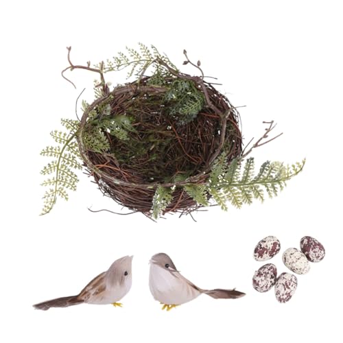HOMOBABE 1 Satz Rattan-vogelnest Vogelnest Für Käfig Frühling Stütze Mini Hängend Dekoration Vogelverzierung Verschachtelung Künstlich Groß Dekorativ Nester Coffee HOMOBABE 1 Satz Rattan-vogelnest Vogelnest Für Käfig Frühling Stütze Mini Hängend Dekoration Vogelverzierung Verschachtelung Künstlich Groß Dekorativ Nester Coffee von HOMOBABE