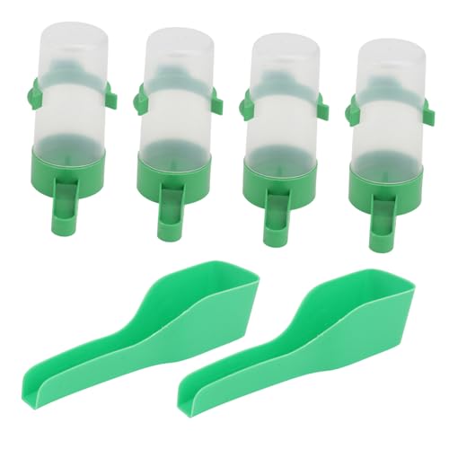 HOMOBABE 1 Satz Vogeltränke Hirse Vogelkäfig Käfige Kaninchen Vogel Wasser vogelfutterspender vogelfutterhäuschen Birdfeeder automatische Tränkezufuhr tierisches Trinkwerkzeug Plastik Green von HOMOBABE