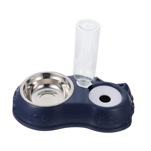 HOMOBABE 1 Satz Zubringer Fütterung Hund Katze Futternapf Schüsseln pet Feeder trinkbrunnen fã¼r Katzen Futterautomat für Haustiere Werkzeug zum Füttern von Haustieren Rostfreier Stahl Blue von HOMOBABE