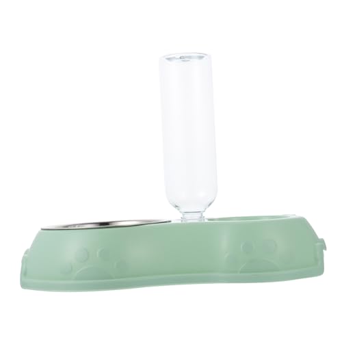 HOMOBABE 1 Satz Zubringer pet Feeder trinkbrunnen fã¼r Katzen Futterautomat für Haustiere Schüssel mehrere katzenfutter Doppelfutterautomat für Hunde Haustierzubehör Rostfreier Stahl Green von HOMOBABE