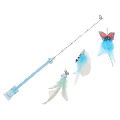 HOMOBABE 1 Set Katzenangel Mit Nachfüllpackungen: Katzenangelstab Für Den Innenbereich Mit 3 Nachfüllköpfen – Spielzeug Für Kätzchen-angelrute – Angelstab Mit Federn HOMOBABE 1 Set Katzenangel Mit Nachfüllpackungen: Katzenangelstab Für Den Innenbereich Mit 3 Nachfüllköpfen – Spielzeug Für Kätzchen-angelrute – Angelstab Mit Federn von HOMOBABE