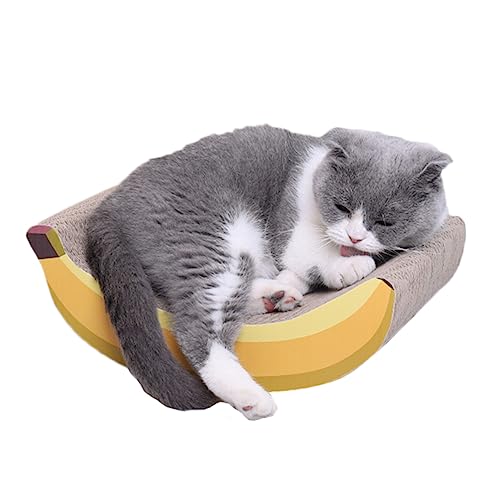 HOMOBABE 1 Stück Banana Corrugated Cat Kratzbaum Katzen-Kratzunterlage Kratzunterlage für Katzen katzenkratzmatte kratzmatte für Katzen Kratzspielzeug für Katzen Katzenkratzbrett Yellow HOMOBABE 1 Stück Banana Corrugated Cat Kratzbaum Katzen-Kratzunterlage Kratzunterlage für Katzen katzenkratzmatte kratzmatte für Katzen Kratzspielzeug für Katzen Katzenkratzbrett Yellow von HOMOBABE