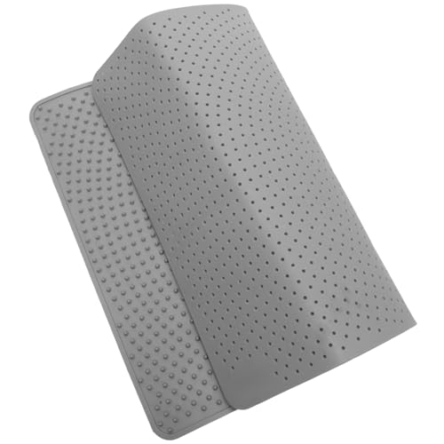 HOMOBABE 1 Stück Faltbare Katzentoilette katzenklo vorlegematte katzenklo vorleger Matte cat Accessories Wasserdicht waschbar katzenstreu auslaufsicheres Tischset Katze Tischset PVC Grey von HOMOBABE