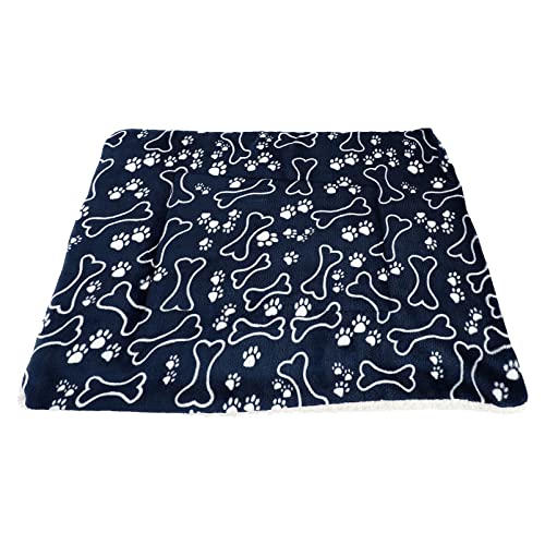 HOMOBABE 1 Stück Haustierdecke Schlafen Hund Schlafunterlage Groß Winterhund Kissen Matten Wiederverwendbar Welpe Hundedecke Matte Hund Plüschmatte Für Flanell-Sherpa Blue von HOMOBABE