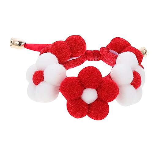 HOMOBABE 1 Stück Haustierhalsband Hund Fliege Katze Strickhalsband Mädchen Welpenhalsbänder Kätzchen Halsband Für Hunde Welpen Kätzchenhalsbänder Gedecktes Zubehör Plüsch Katzenhalsbänder von HOMOBABE