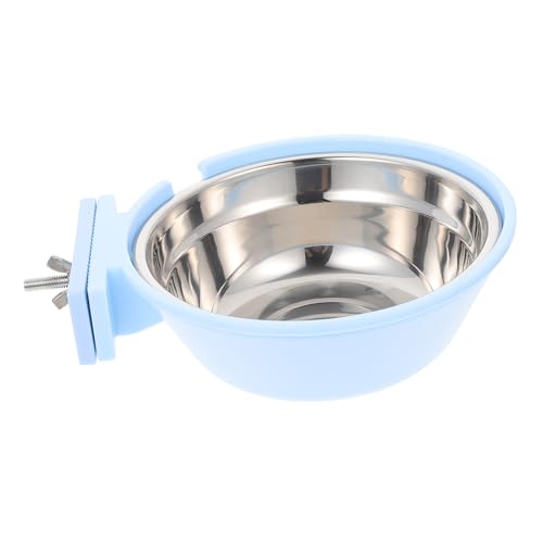 HOMOBABE 1 Stück Haustiernapf Welpenfütterung Einzel Futternapf für Hunde klein pet Feeder tiernahrung katzenfutter Haustiernäpfe zum Aufhängen Schüsseln für Haustiere Rostfreier Stahl Blue von HOMOBABE