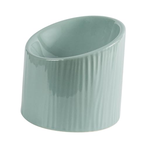 HOMOBABE 1 Stück Katze Reisschale katzenfutter schüssel Futterschale für Katzen katzenfutter Schalen Hundehaufen drinnen erzogen Haustiernapf Heimtierbedarf Keramik Light Green von HOMOBABE