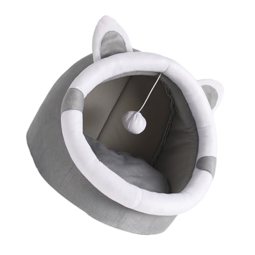 HOMOBABE 1 Stück Katzennest Katze Eigentumswohnung Käfig Katzenbett Plüsch Katzenschutz Hundeschlafbett Couchschutz Für Katzen Kätzchenhöhle Katzenhaus Eigentumswohnungen Baumwolle Grey von HOMOBABE