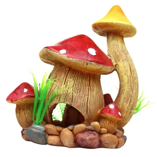 HOMOBABE 1 Stück Pilzhaus dekorativ Zubehör für Aquarien DIY-Verzierung Aquarium Pilz Aquarium-Pilz- meerwasser Seawater Pet House Decoration Fischtankdekor Landschaftsschmuck Harz von HOMOBABE