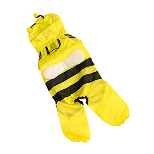 HOMOBABE 1 Stück Regenmantel Für Haustiere Haustier Regen Slicker Großer Hunde Regenmantel Hunderegenjacken Für Mittelgroße Hunde Hund Wasserdichter Mantel Stichworte Leicht Yellow Stoff von HOMOBABE