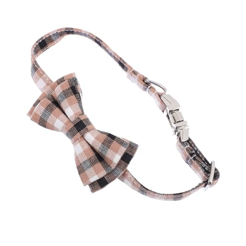 HOMOBABE 1 Stück - Und Hundehalsband Katze Halsschleife Haustierschleife Mit Karomuster Haustier Schleife Krawatte Kätzchen Fliege Für Haustierhunde Black Stoff von HOMOBABE